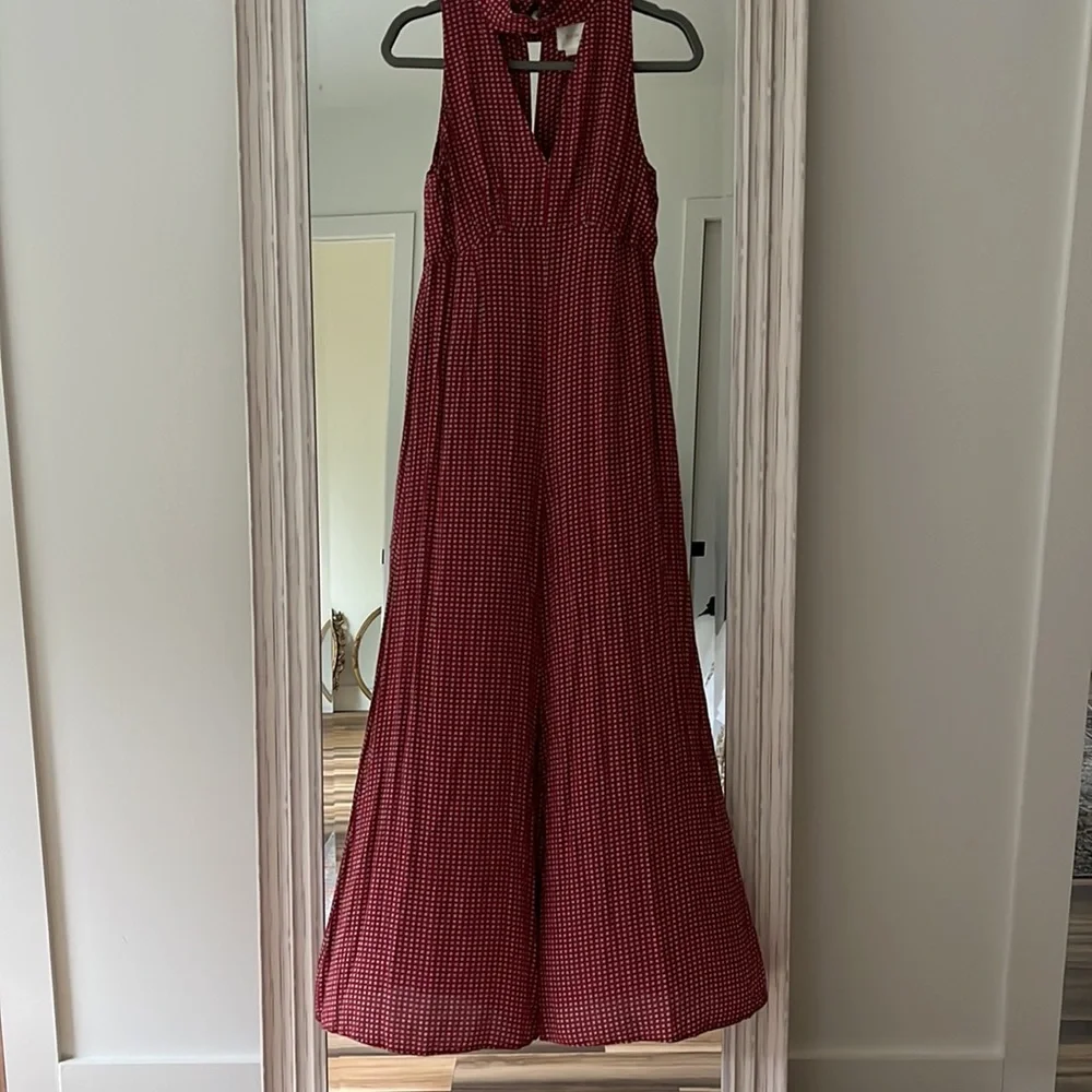 Anthropologie x Maeve Red Patterned Romper Size 6 EUC‎ - Picture 6 of 9